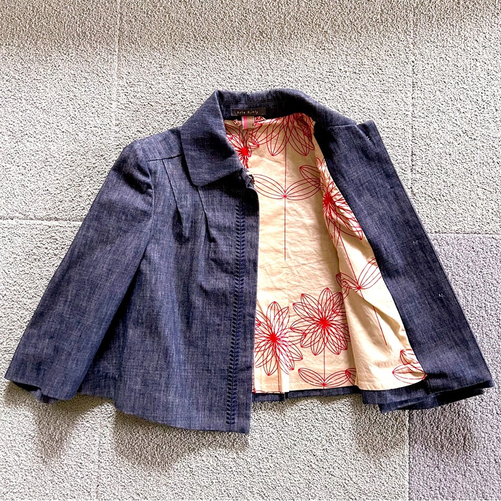 Orla Kiely Denim Jacket Short Flared